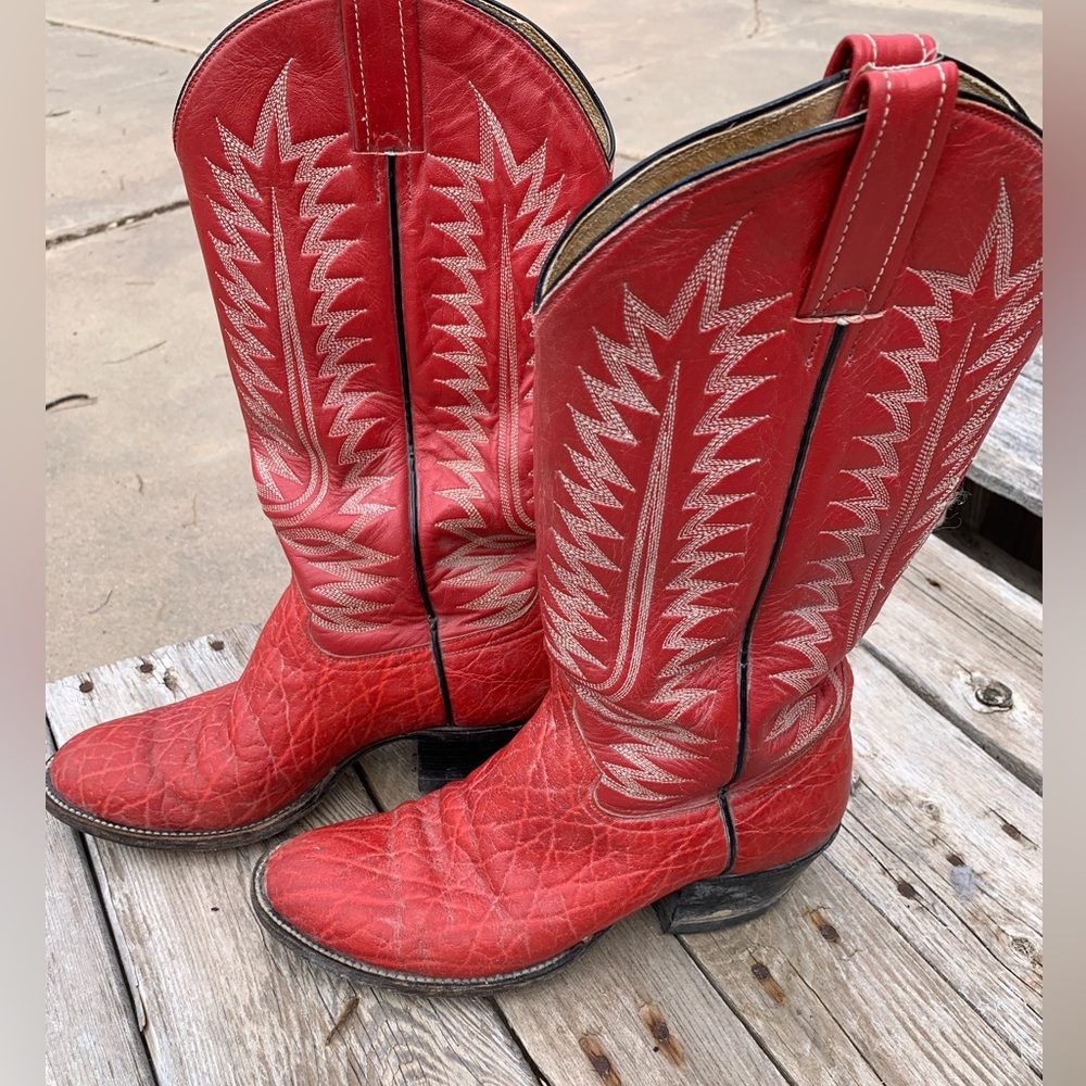 Red Cowtown USA Boots